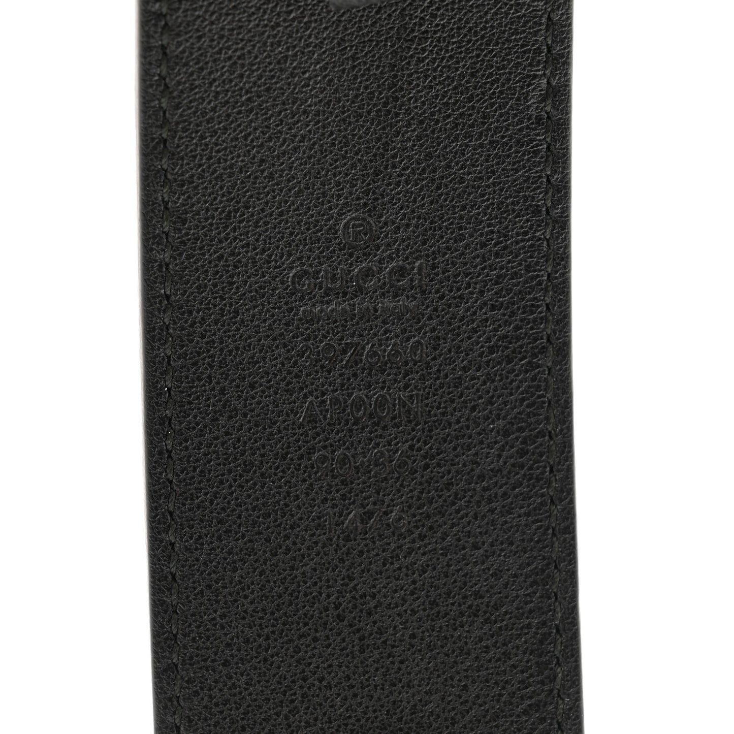 Moon Calfskin Nickel Double G 40mm Belt 90 36 Black