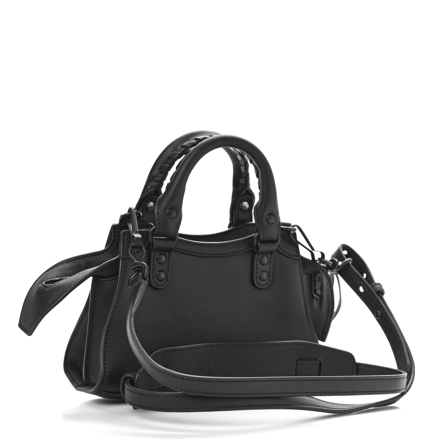 Smooth Calfskin Neo Classic Black Hardware Nano City Crossbody Black