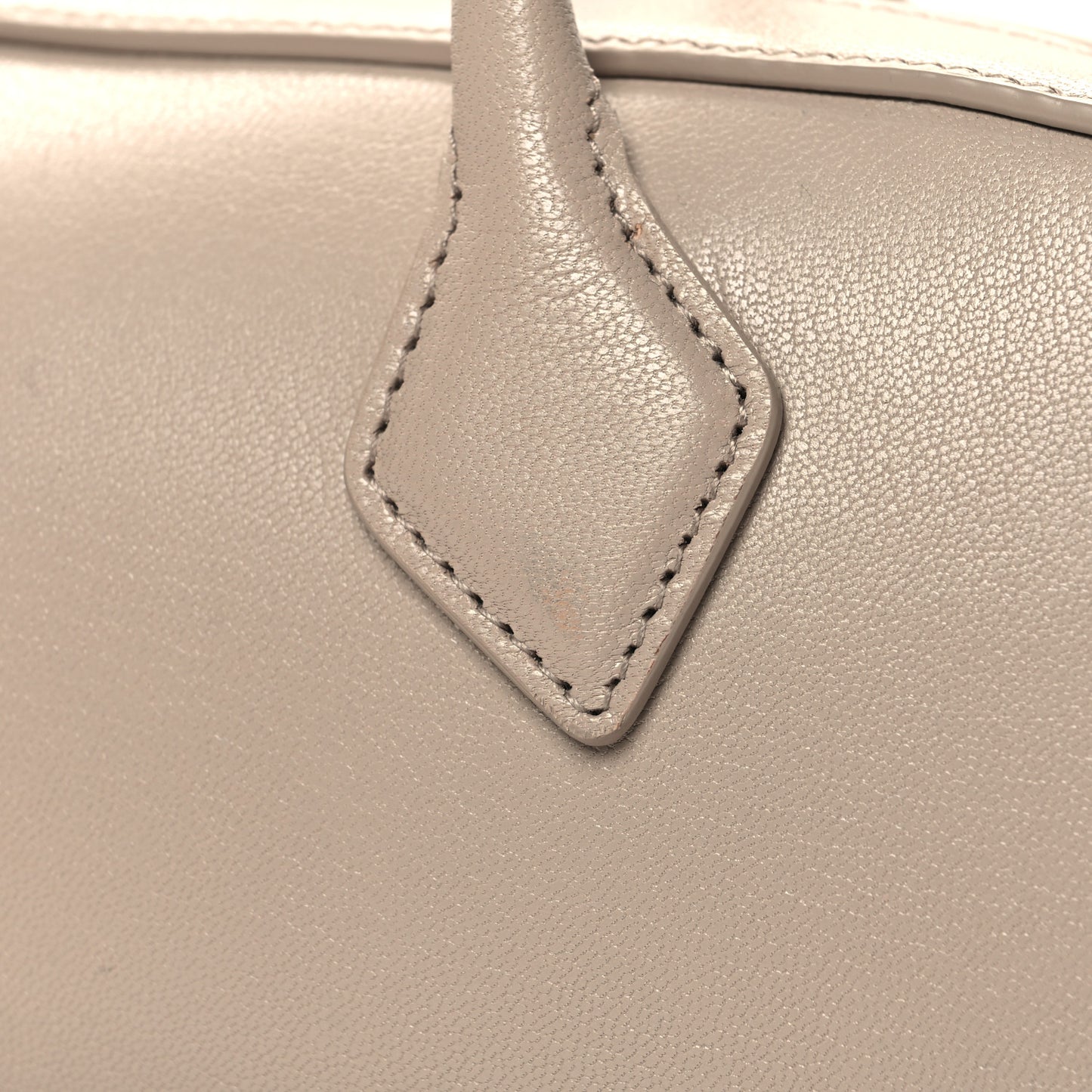 Shiny Goatskin Medium Le Teckel Bag Grege