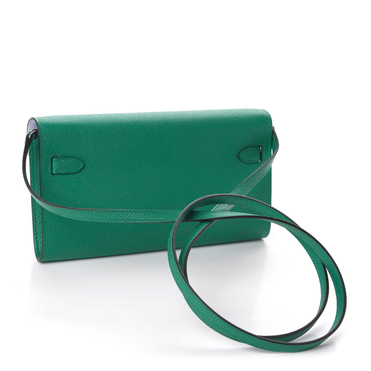 Epsom Kelly Wallet To Go Vert Jade Bleu Brume