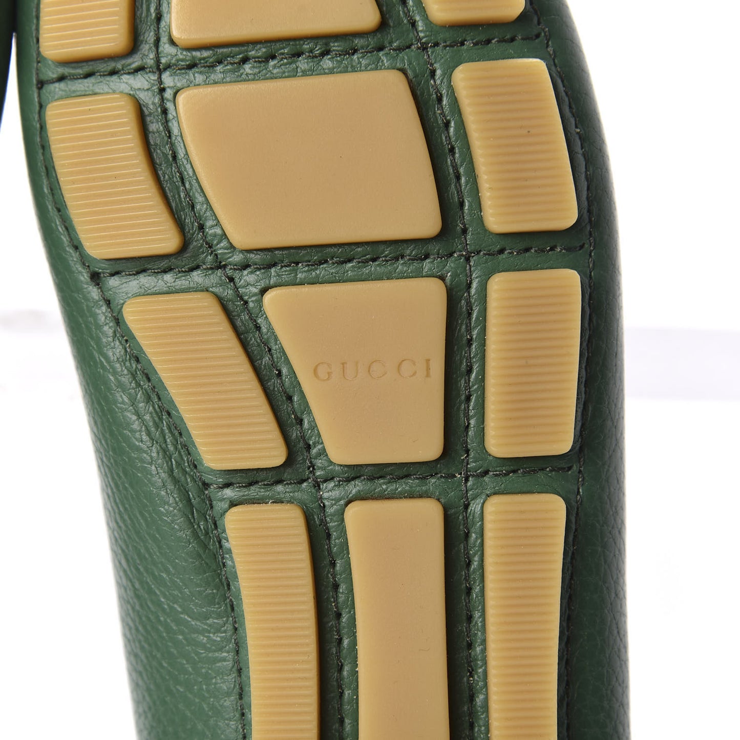 Calfskin Womens Driver Loafers 36.5 Green