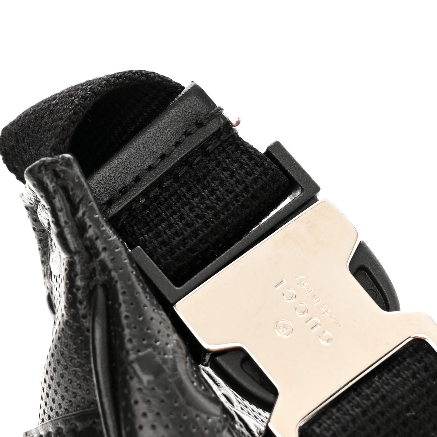 Calfskin GG Tennis Embossed Belt Bag Black