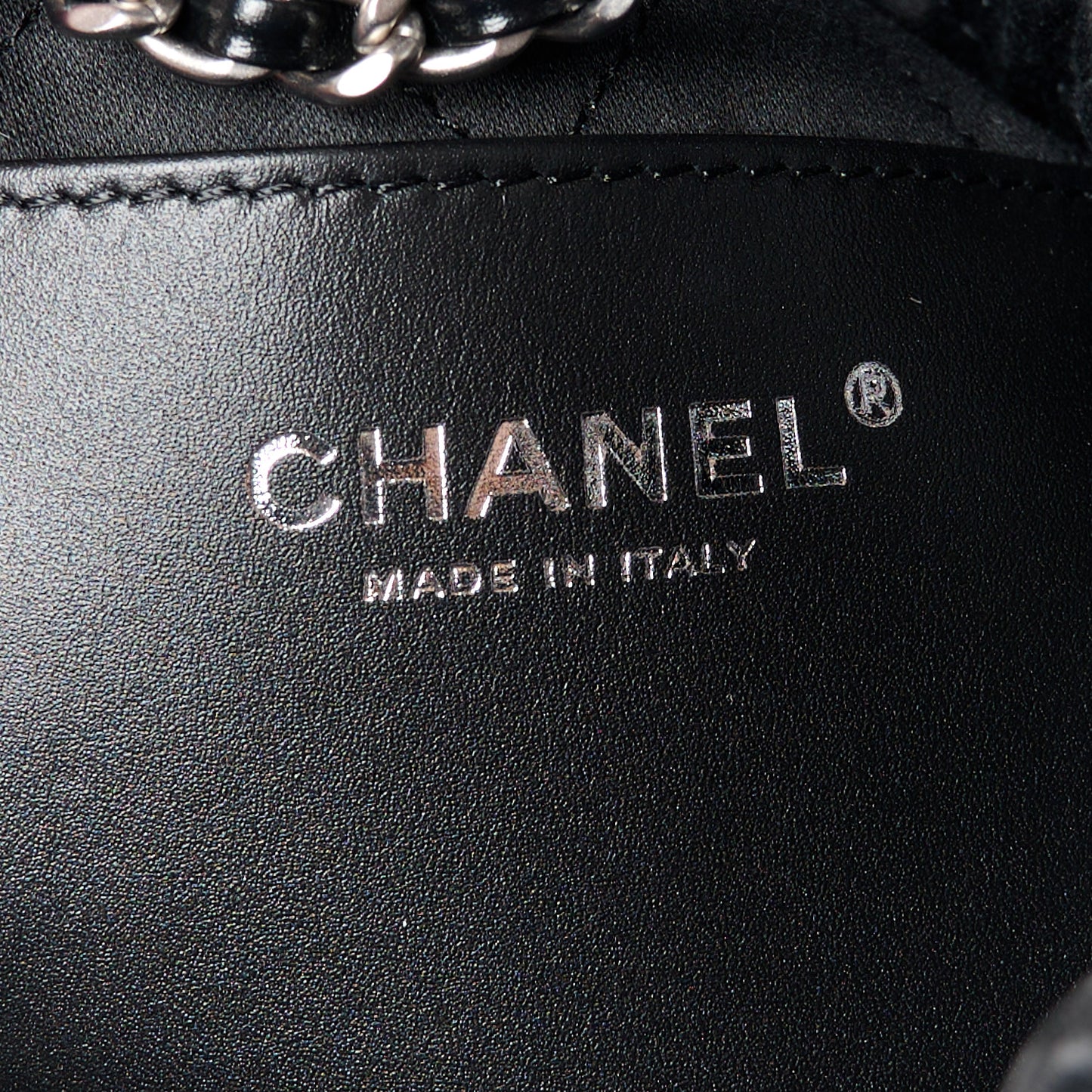 Shiny Calfskin Quilted Mini Chanel 22 Black