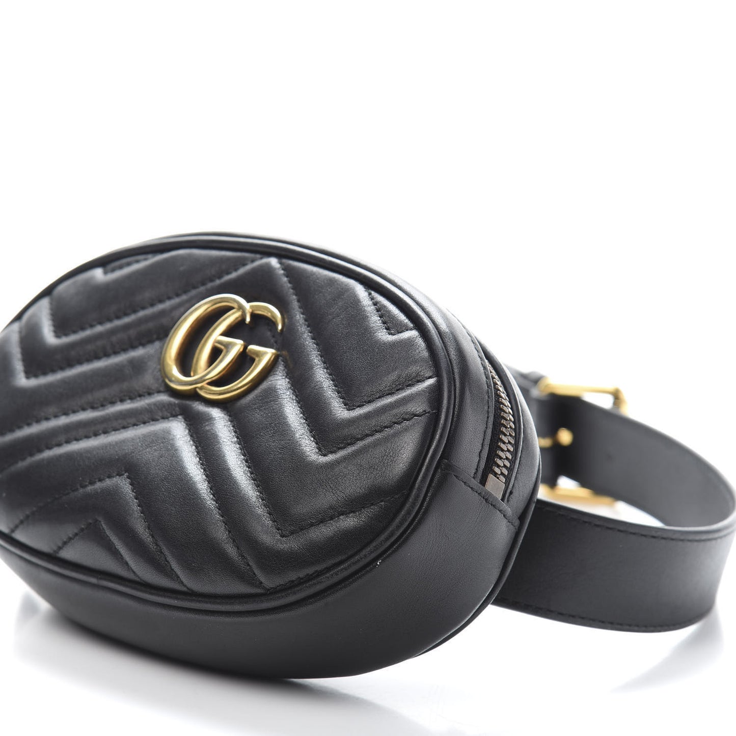 Calfskin Matelasse GG Marmont Belt Bag 85 34 Black