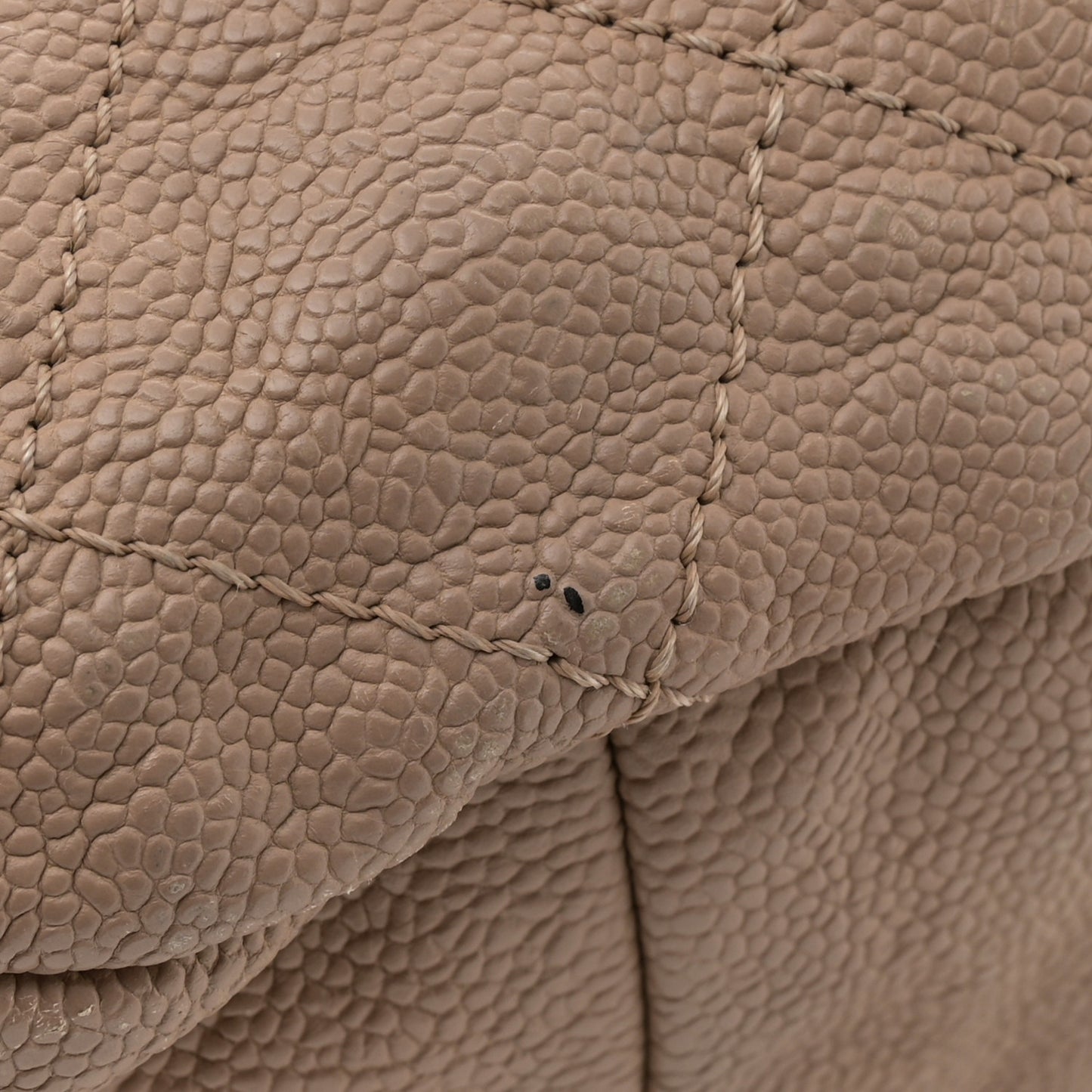 Caviar Quilted Simply CC Shoulder Bag Beige