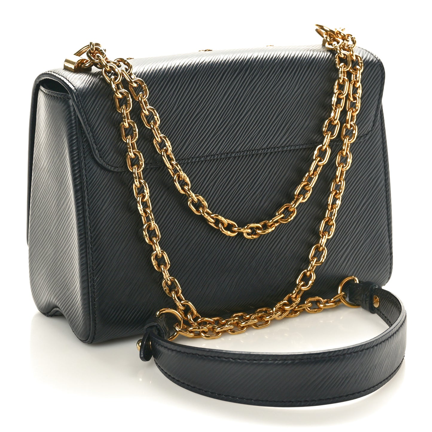 Epi Studded Sol Twist Shoulder Bag MM Black