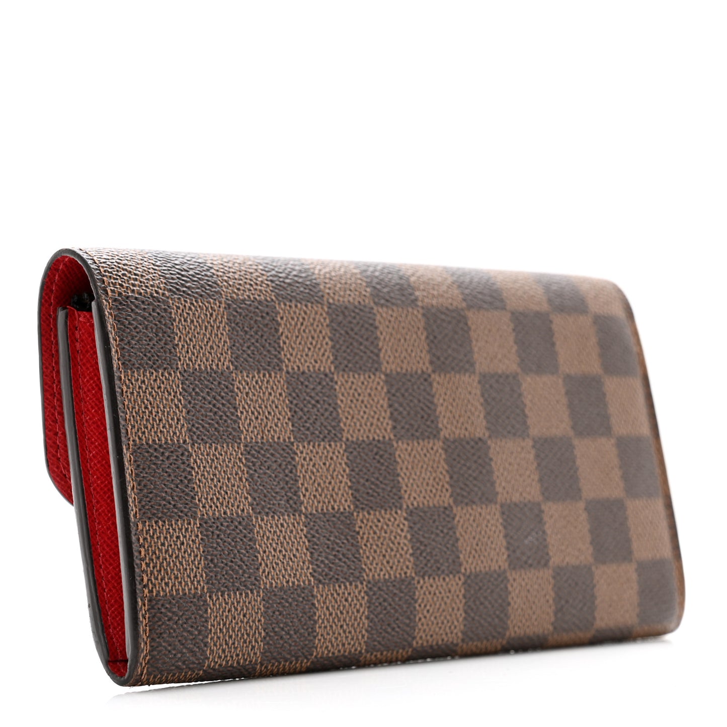 Damier Ebene Emilie Wallet Red