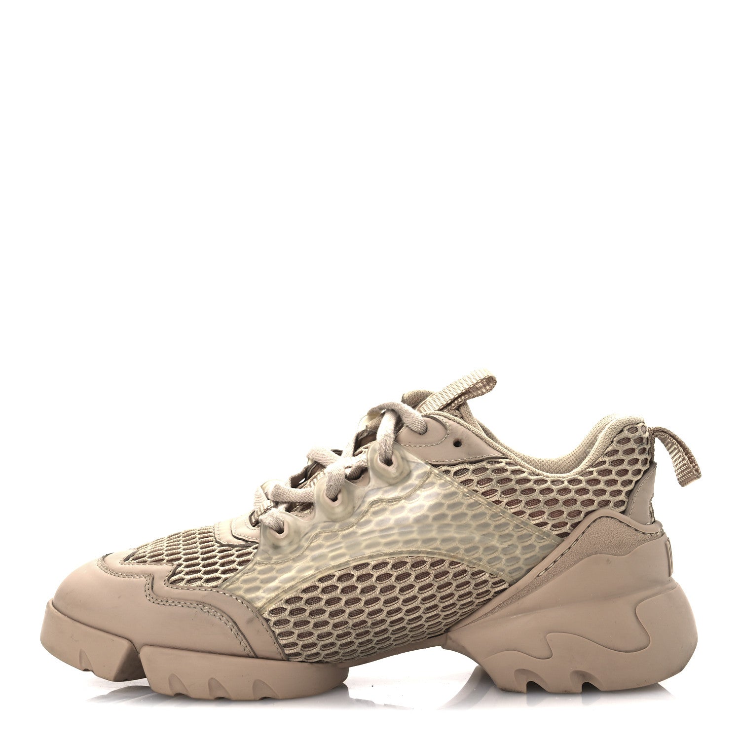 Christian Dior Mesh D-Connect Sneakers 37.5 Nude 1704557