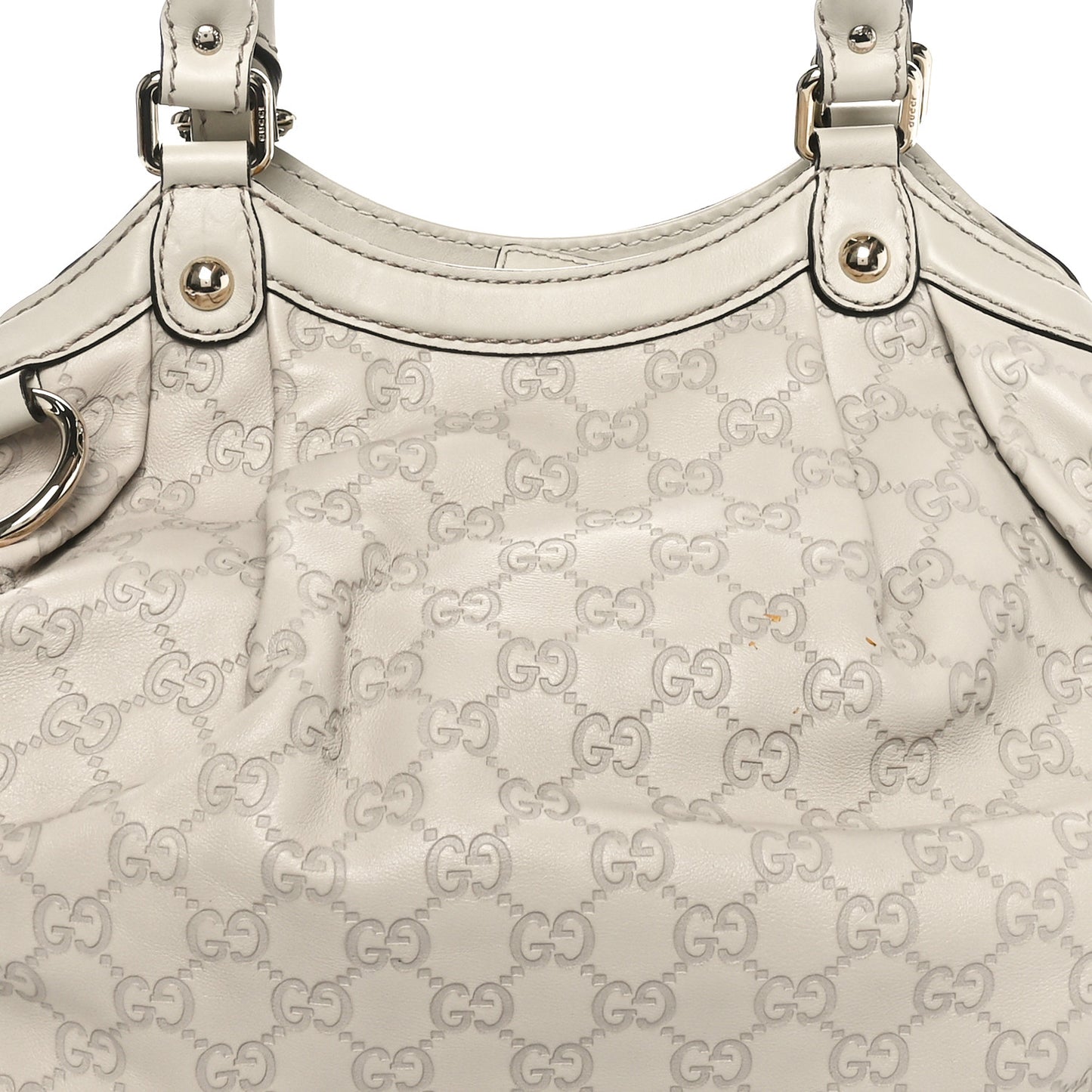 Guccissima Medium Sukey Tote Mystic White