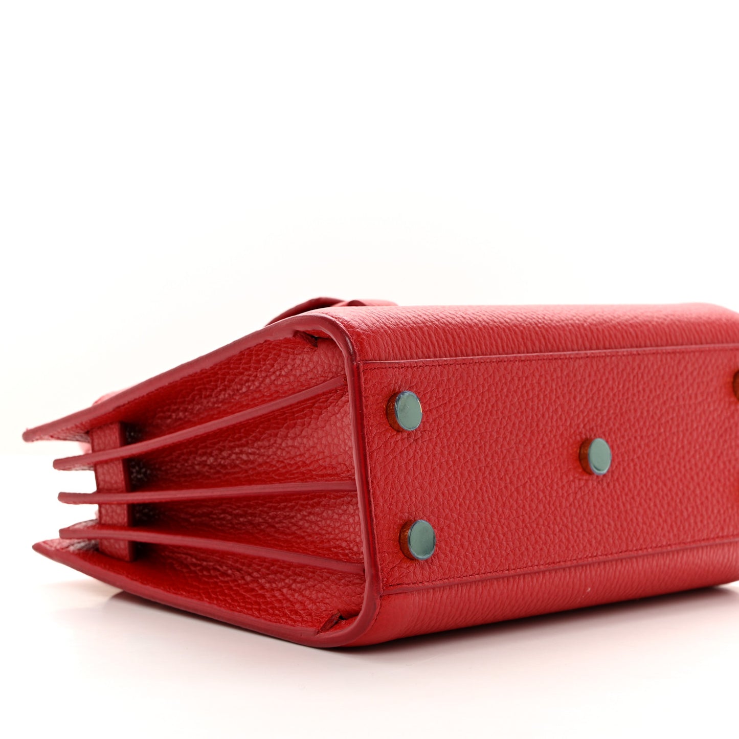 Grained Calfskin Nano Sac De Jour Lipstick Red