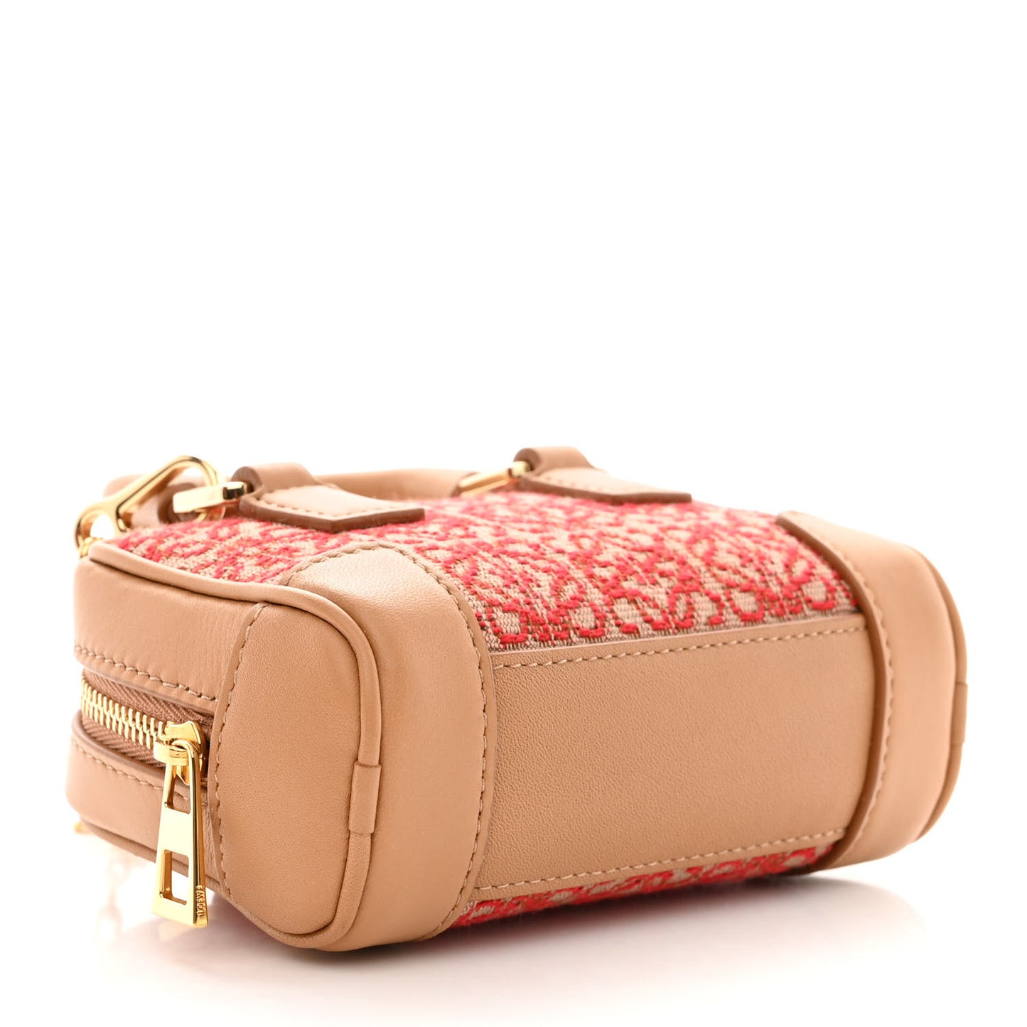 Jacquard Anagram Calfskin Amazona Nano Brown Red