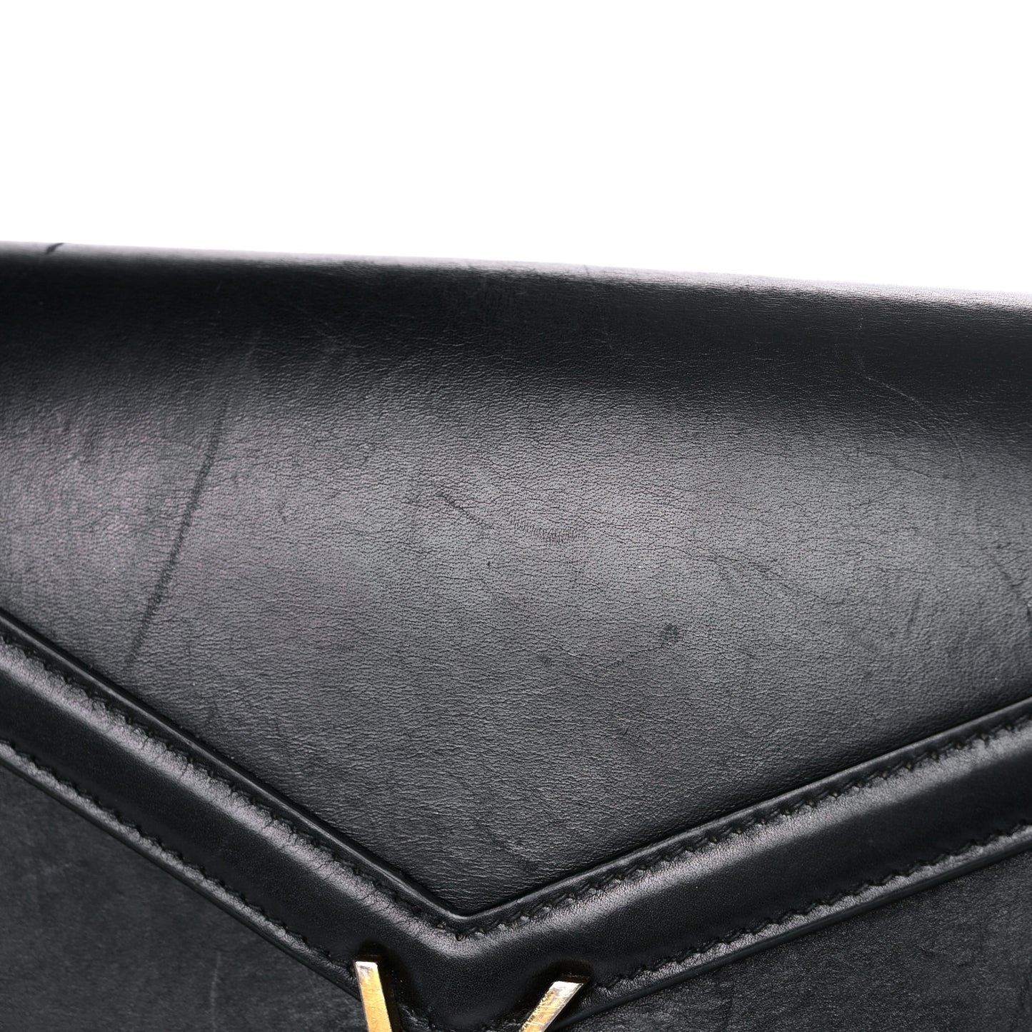 Smooth Calfskin Monogram Cassandra Clasp Bag Black