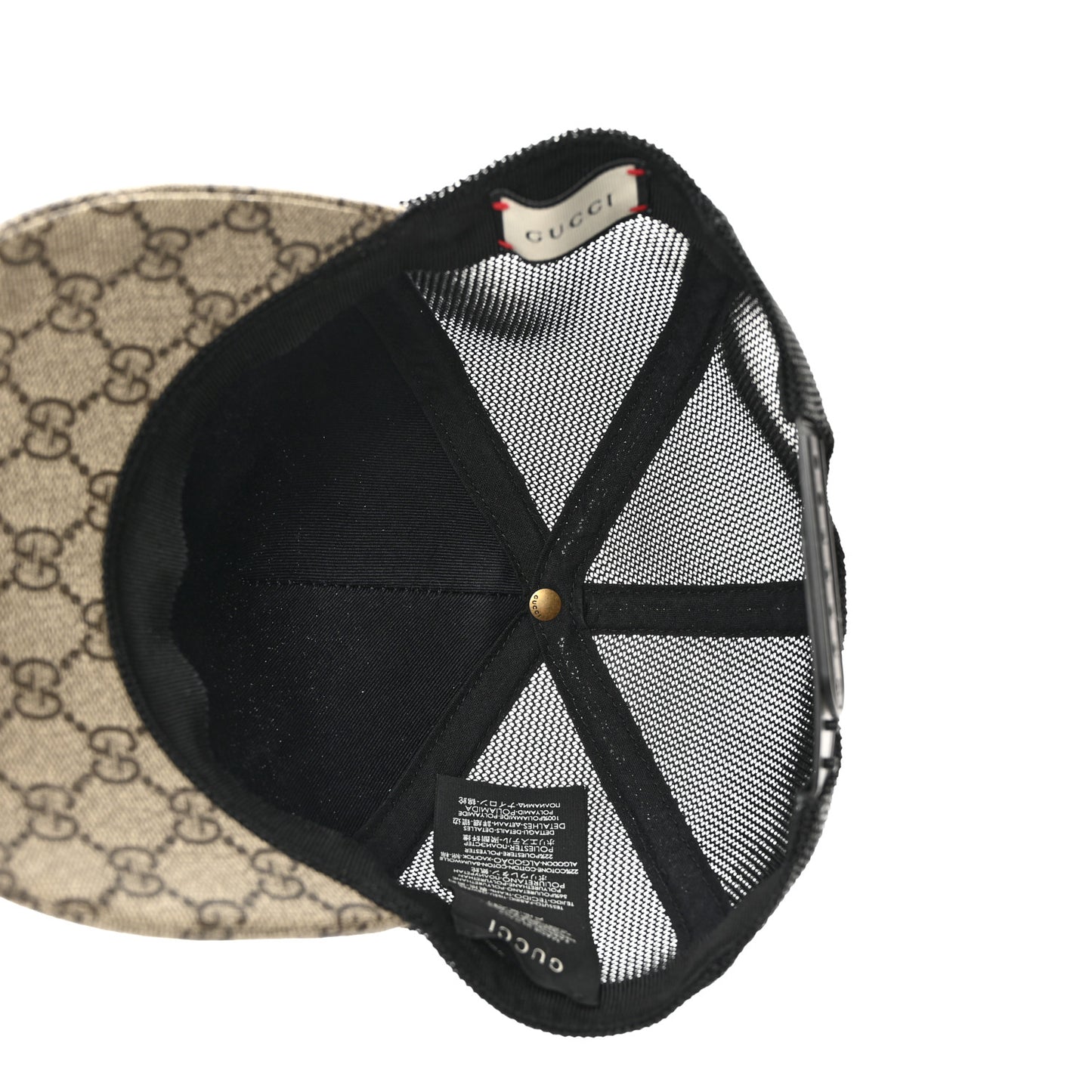 GG Supreme Monogram Bosco Patch Baseball Hat 57 Beige Green