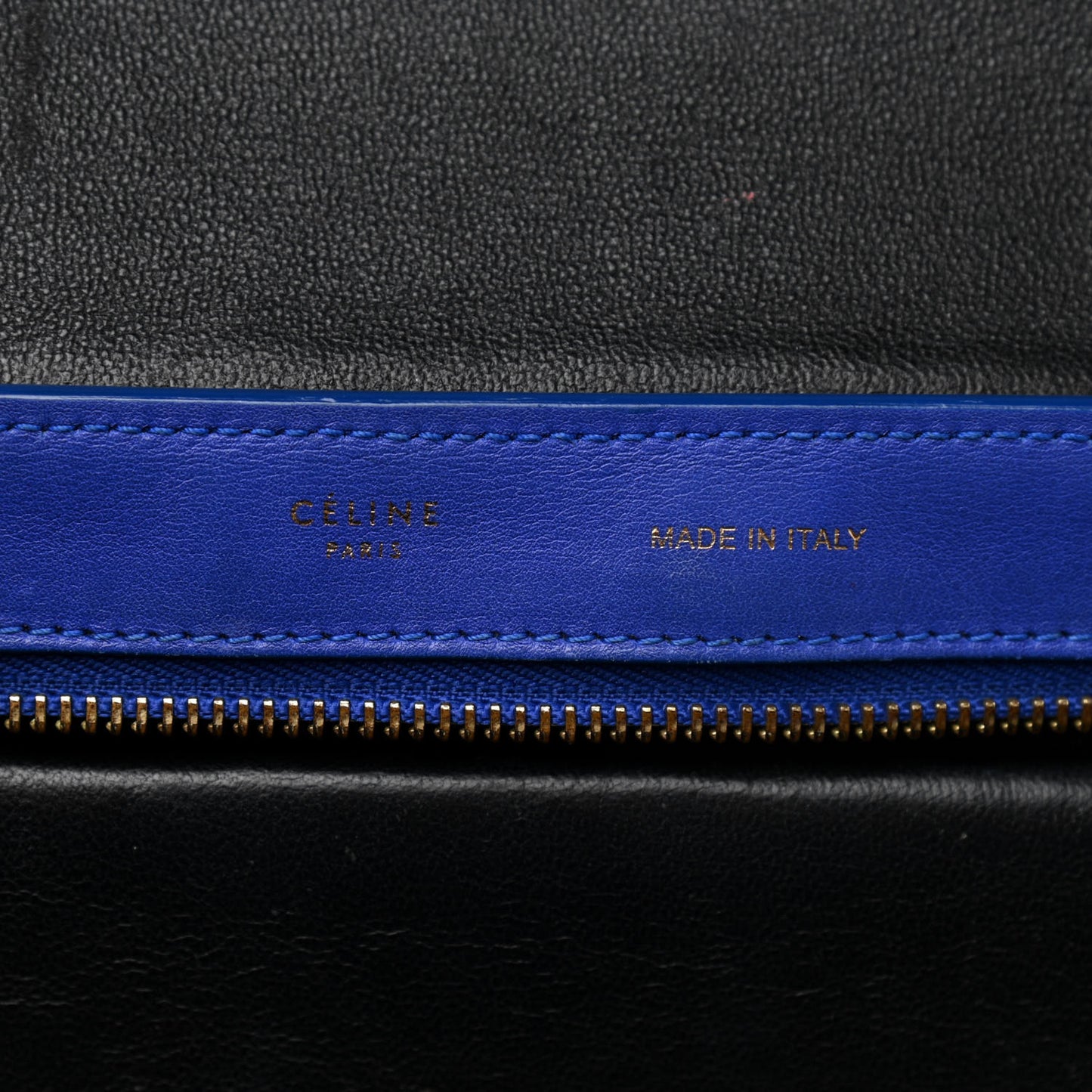Smooth Calfskin Medium Tri-Color Trapeze Black