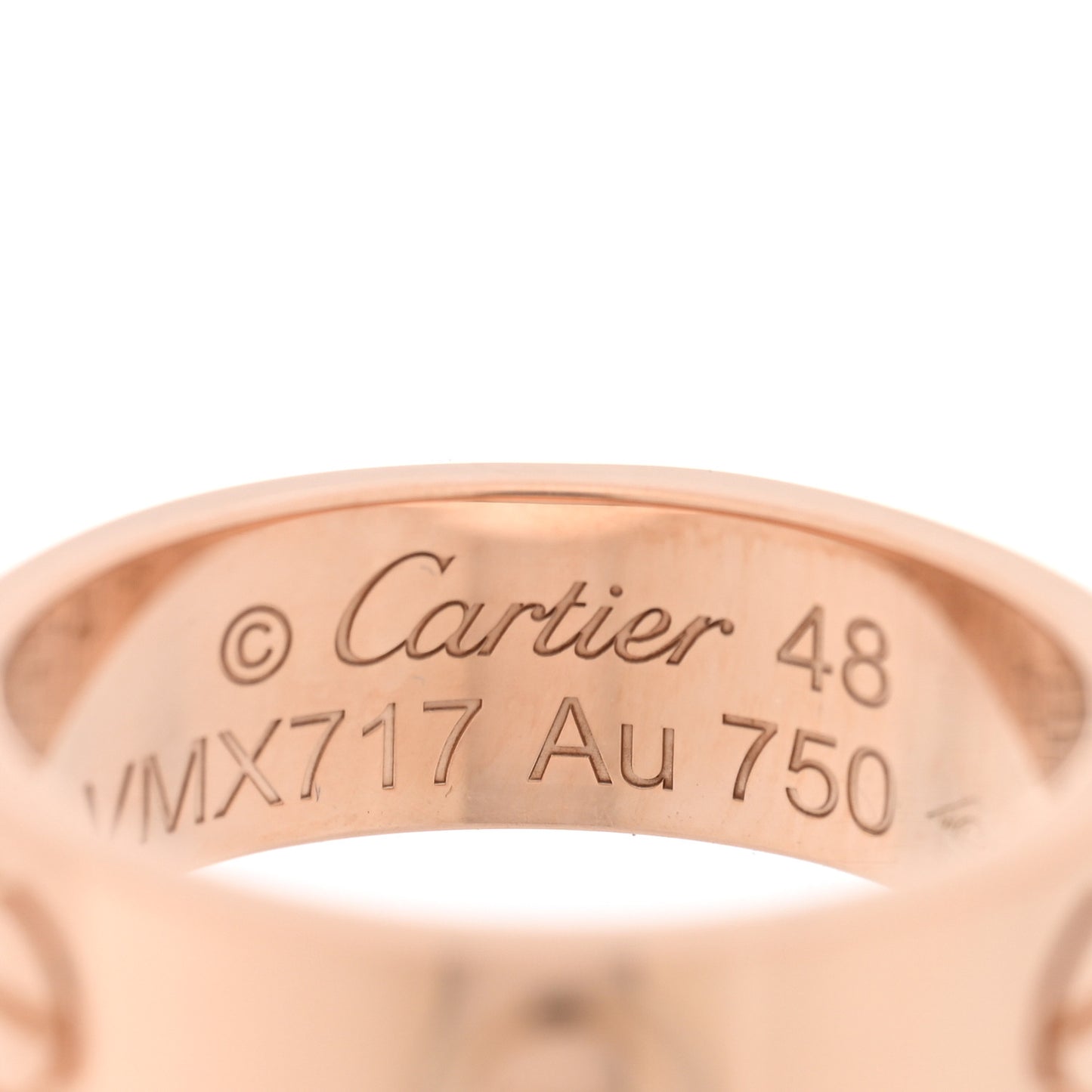 18K Pink Gold 5.5mm LOVE Wedding Band Ring 48 4.5