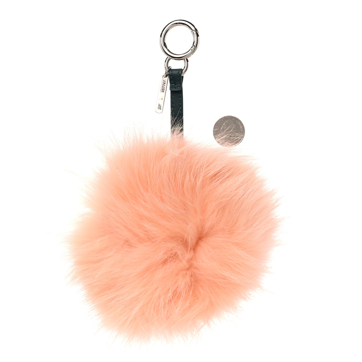 Fox Fur Calfskin Hypnoteyes Coin Purse Bag Charm Palmspring English Green