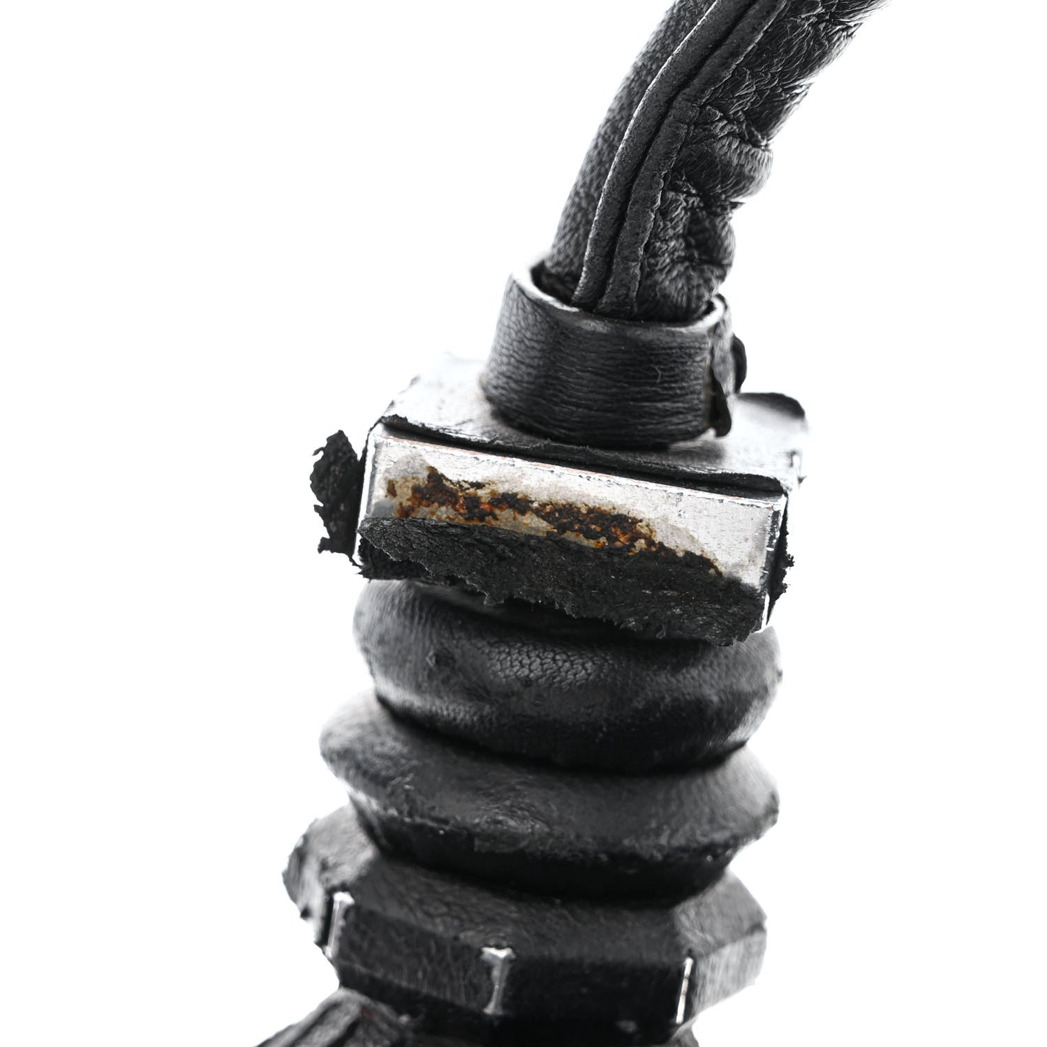 Christian Louboutin Lambskin Plated Fringed Tinzita Shoulder Bag Black 12 of 15