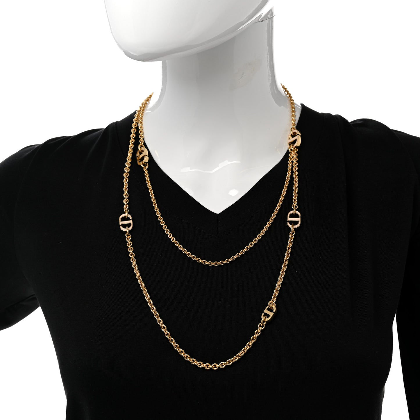 CD Double Necklace Gold