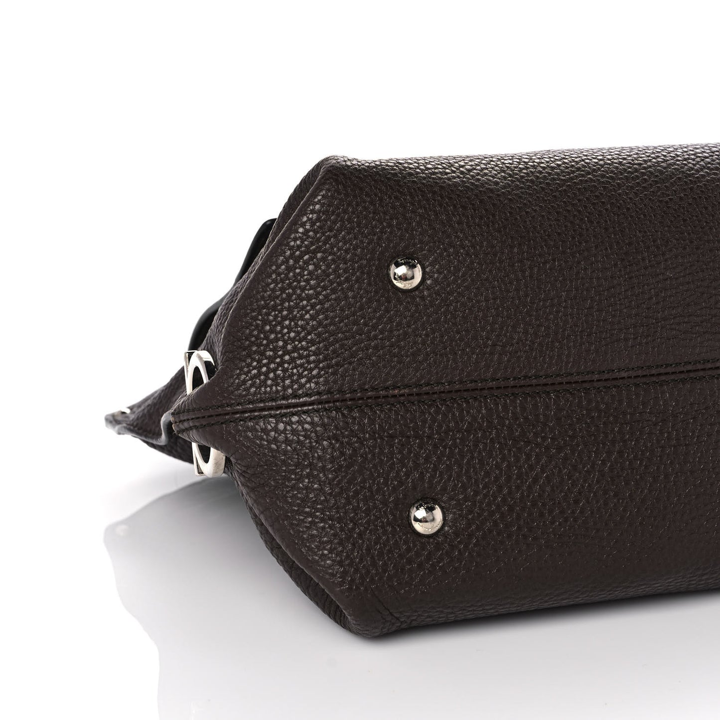 Calfskin Sofia Shoulder Bag Brown