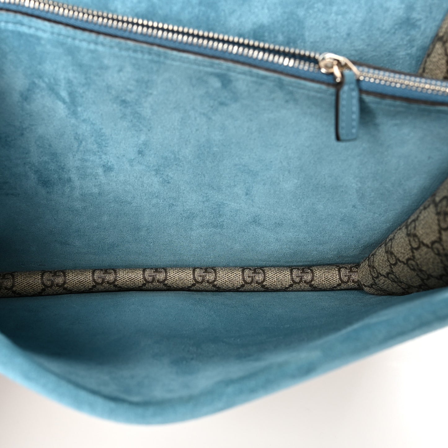 GG Supreme Monogram Angry Cat Embroidered Medium Dionysus Shoulder Bag Beige Ultramarine