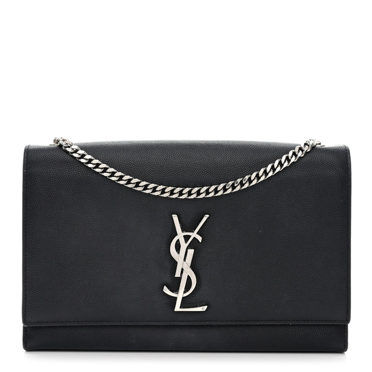 Grain De Poudre Medium Classic Monogram Kate Satchel Black