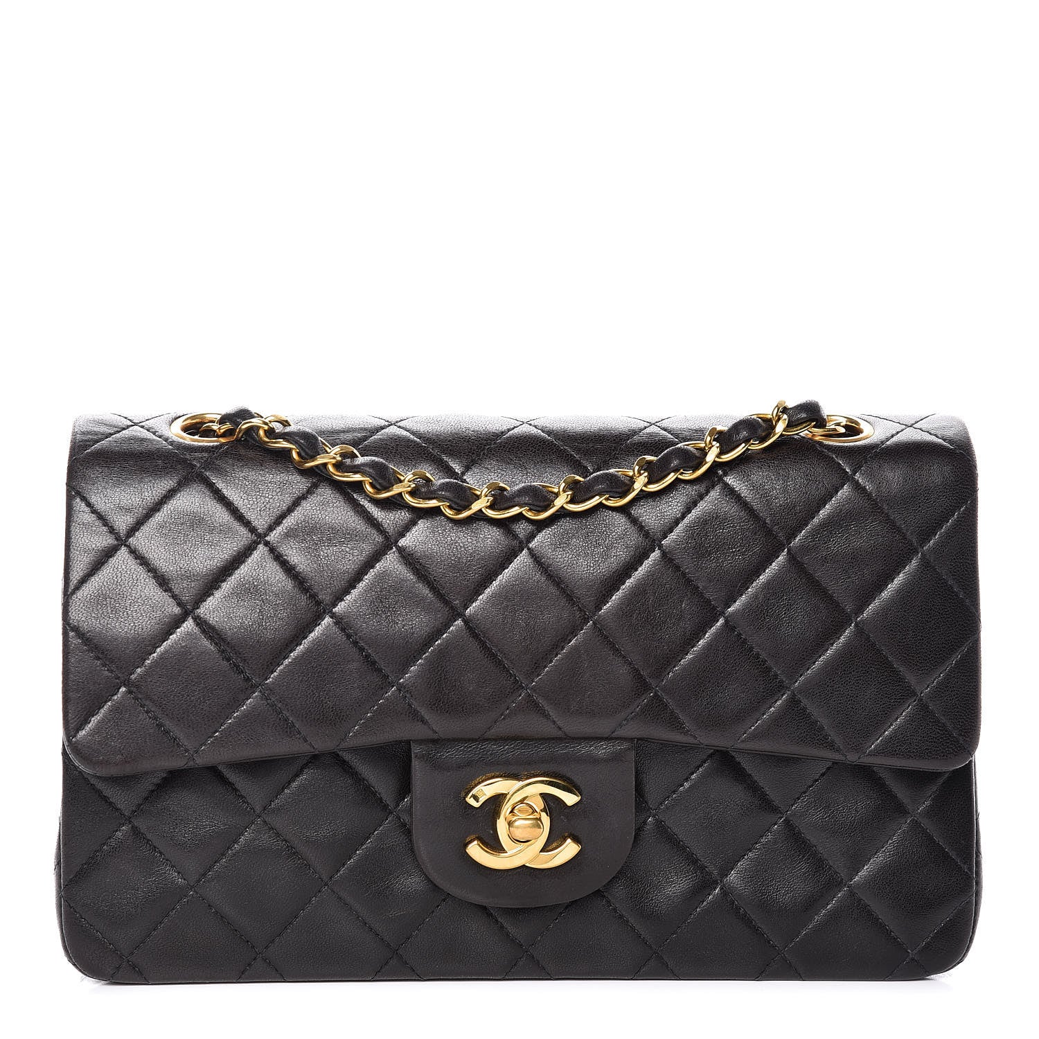 Chanel Lambskin Quilted Small Double Flap Black 1 of 16