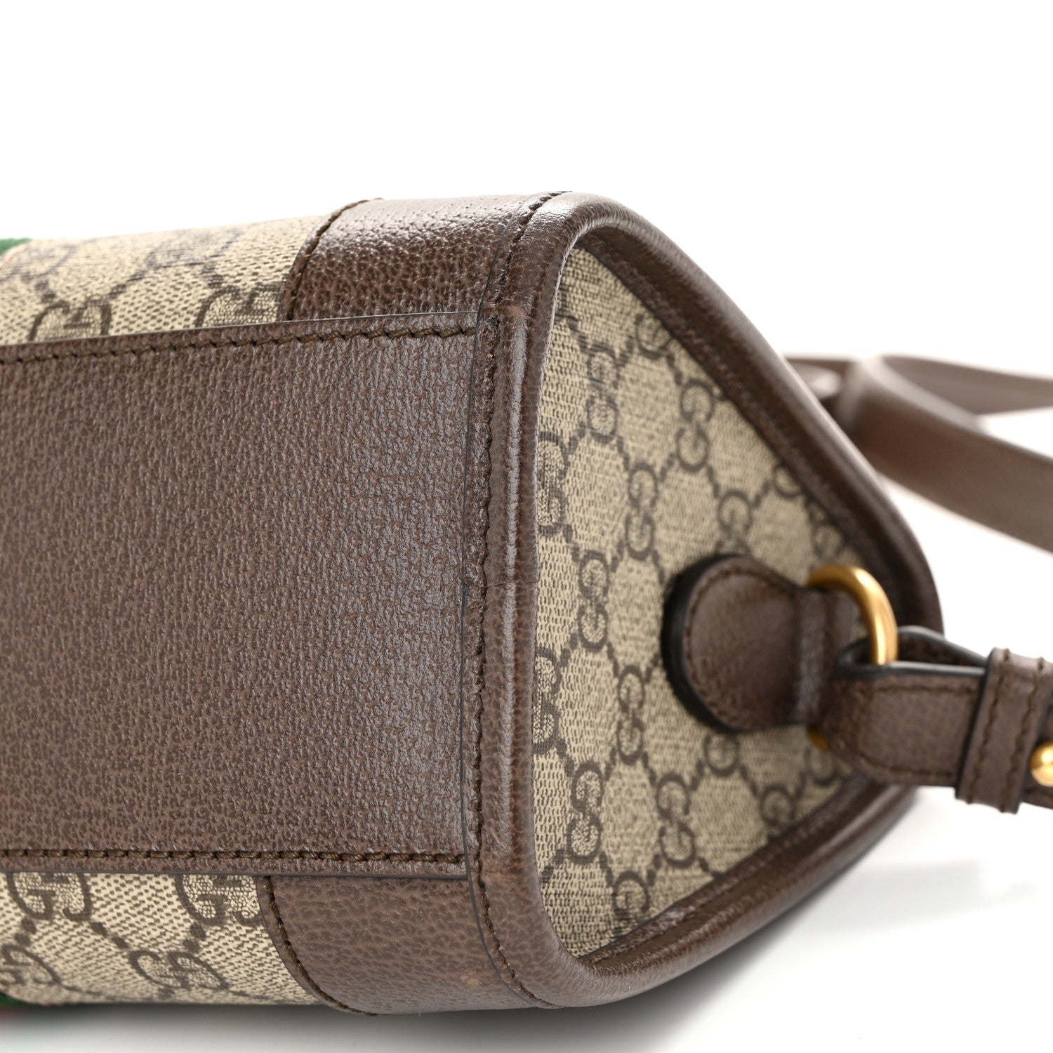 Gucci GG Supreme Monogram Web Small Ophidia Messenger Bag Beige Ebony New Acero 10 of 11