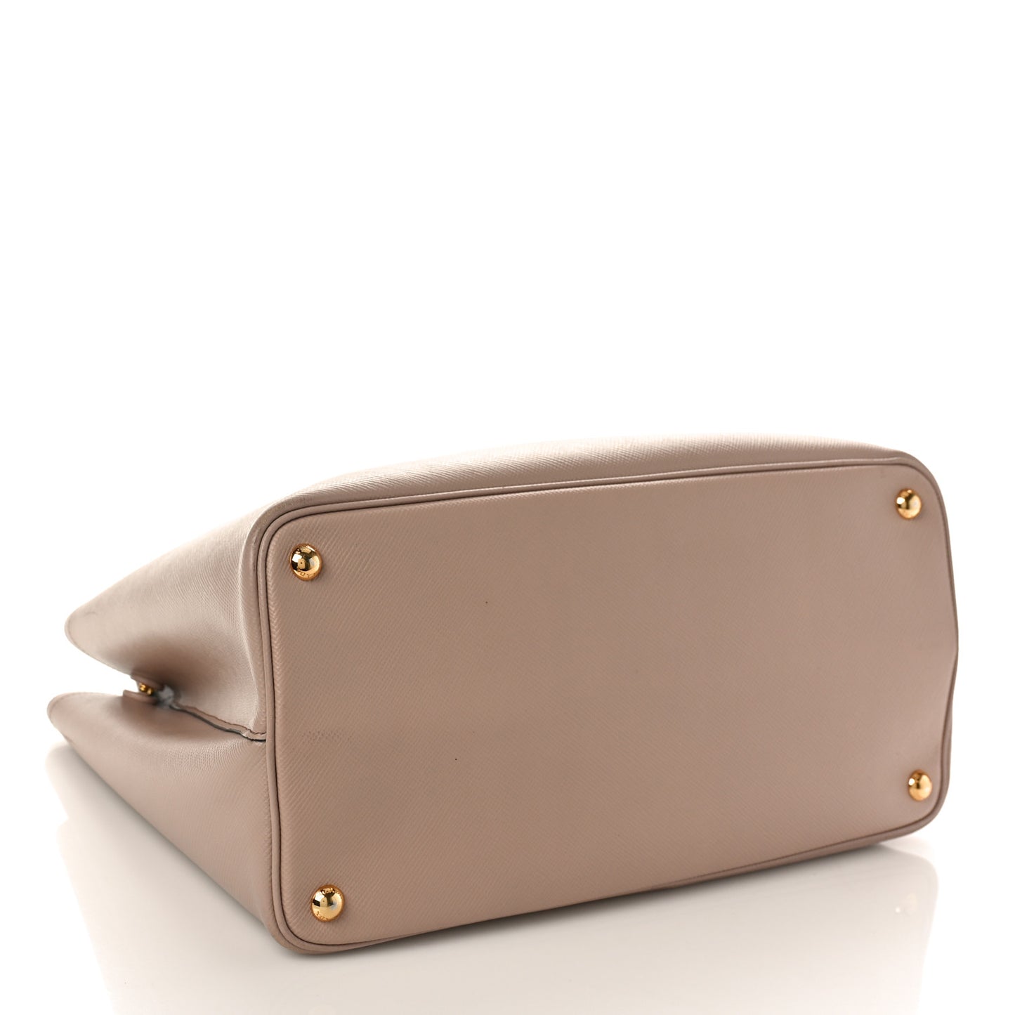 Saffiano Cuir Large Double Bag Cammeo