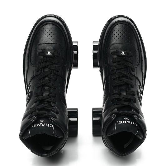 Calfskin Womens Roller Skates 38 Black