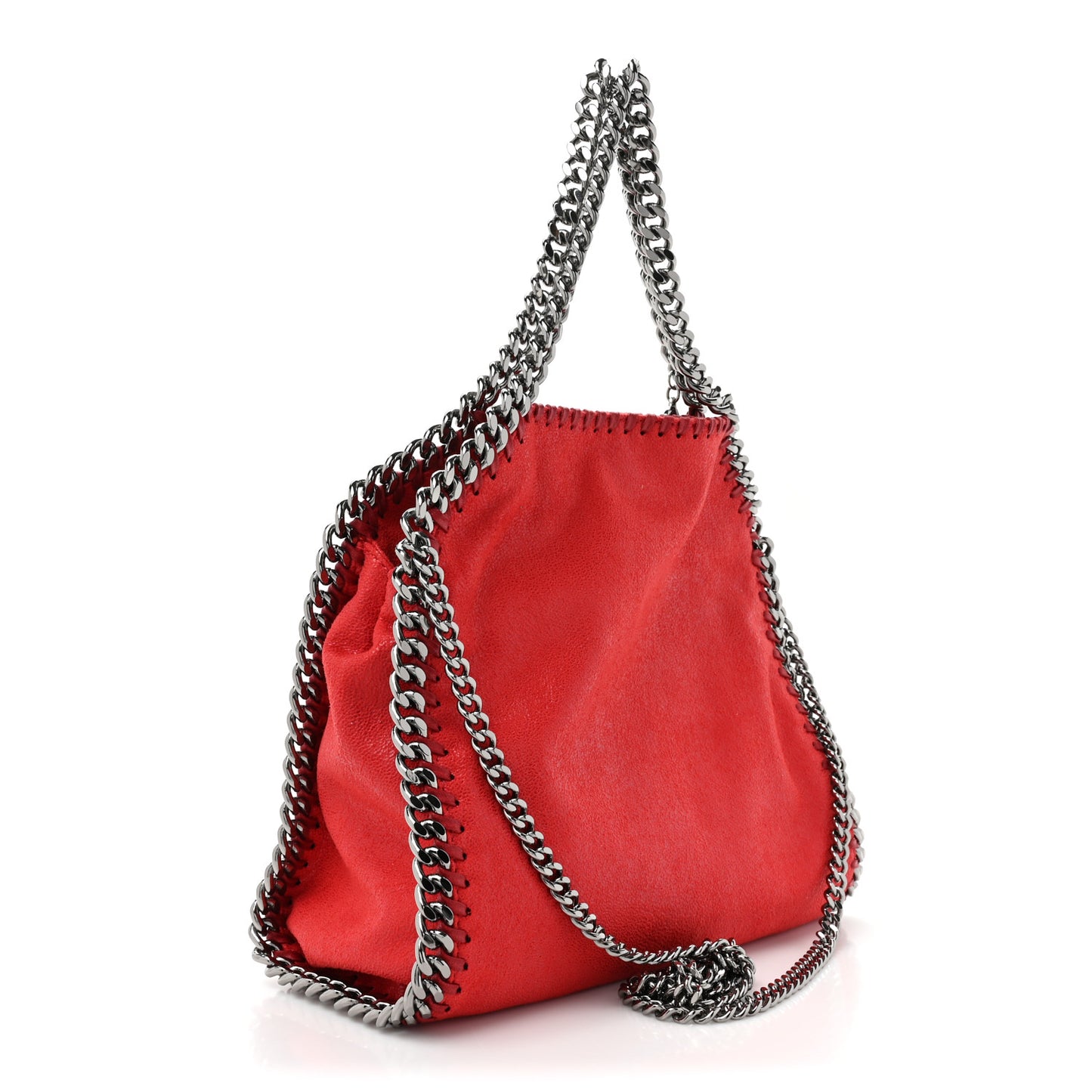 Shaggy Deer Mini Falabella Shoulder Bag Red
