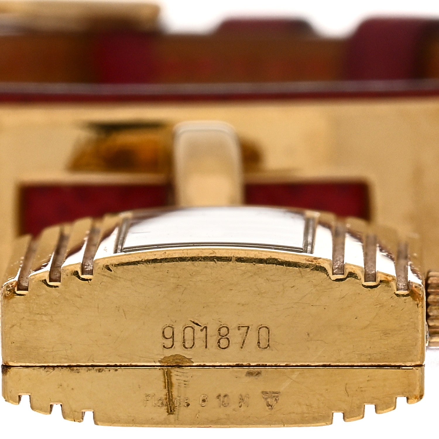 Hermes Stainless Steel Courchevel 20mm Kelly Cadena Quartz Watch Rouge 4 of 4