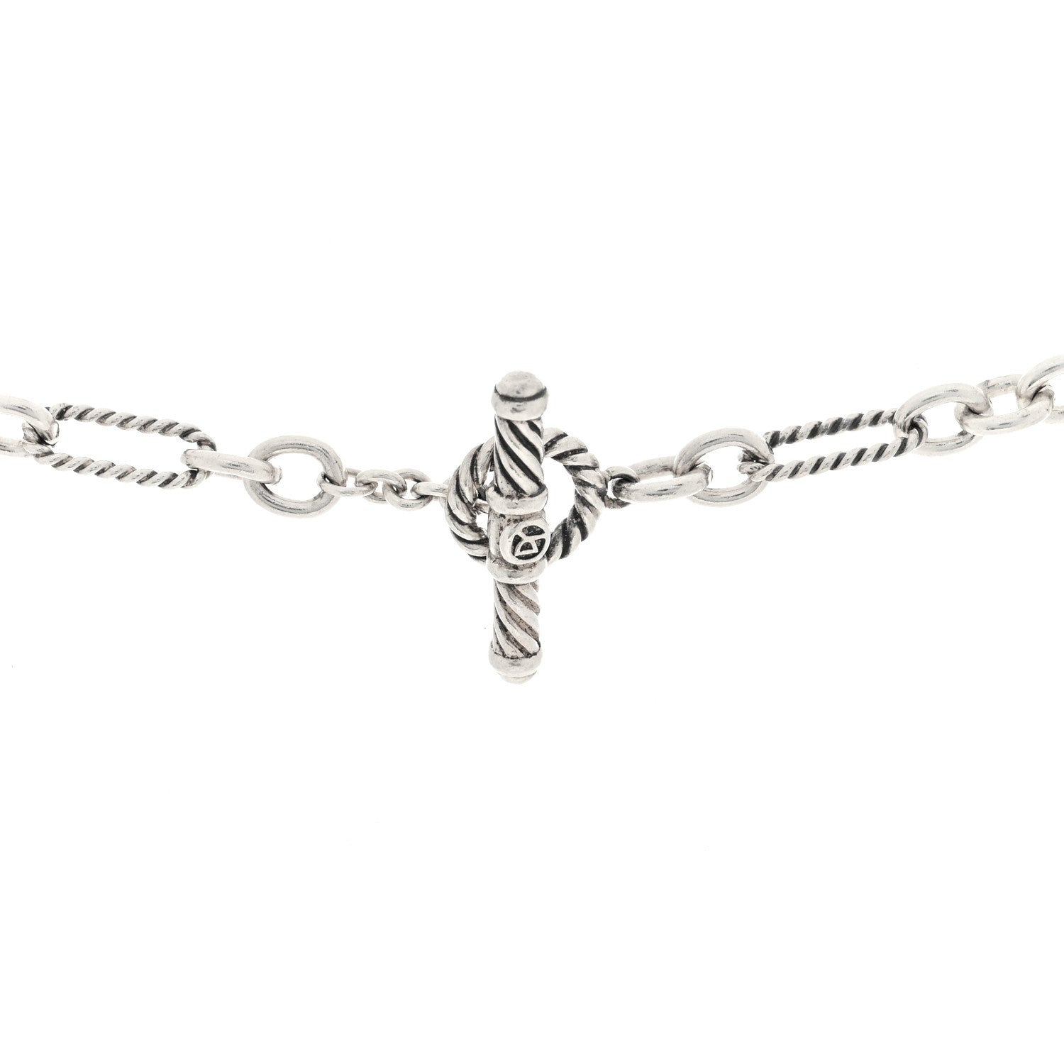 David Yurman Sterling Silver Diamond Tapestry Tassel Necklace 3 of 4