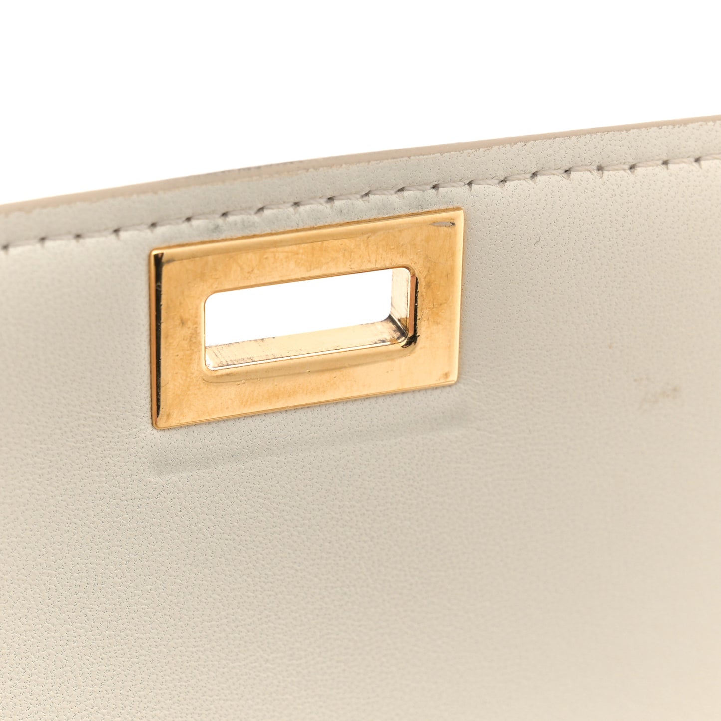 Goatskin Medium Classic Box Flap Bag White