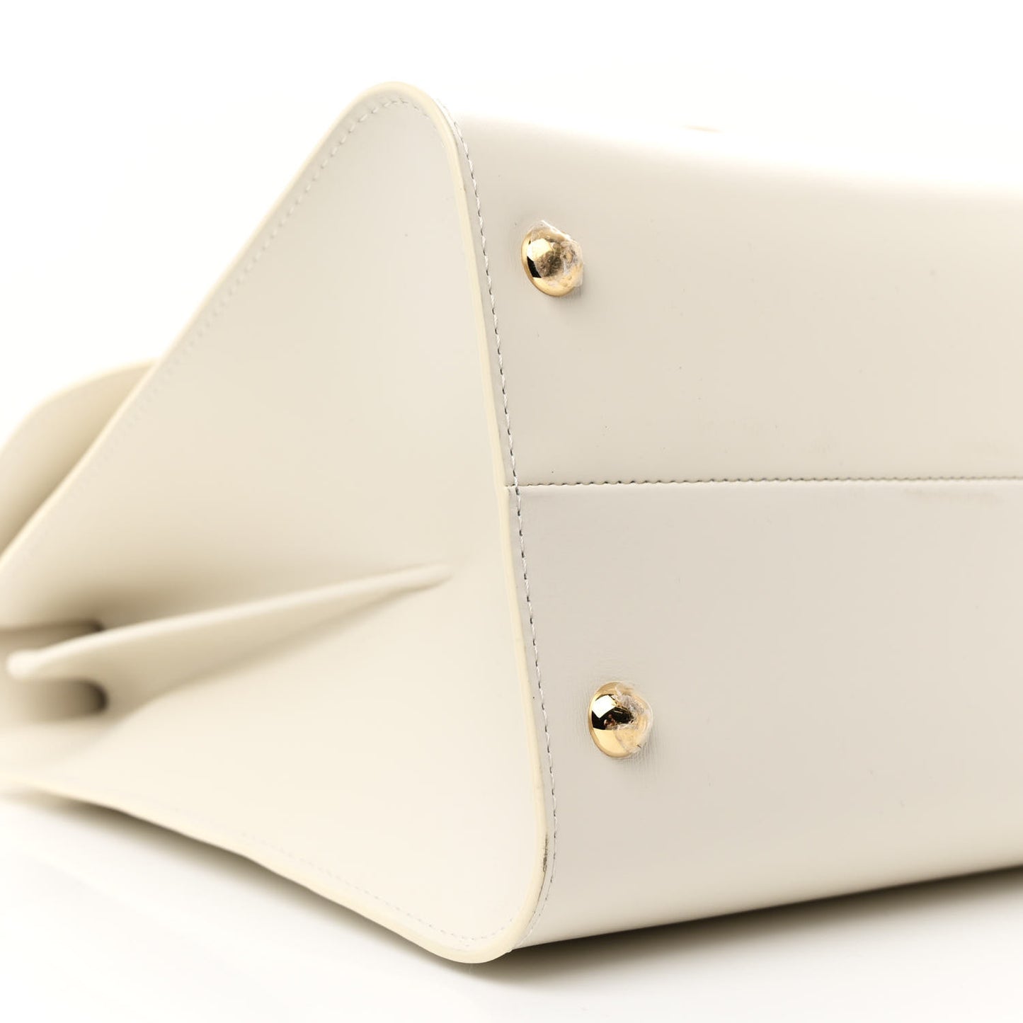 Calfskin MM L'Humour Brillant Satchel Ivory Azure