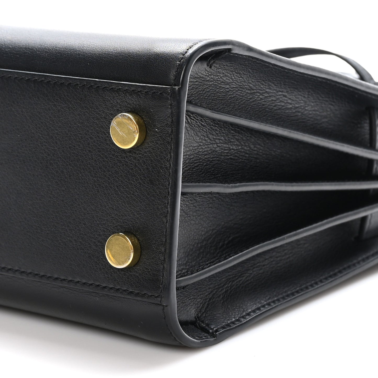 Grained Calfskin Nano Sac De Jour Black