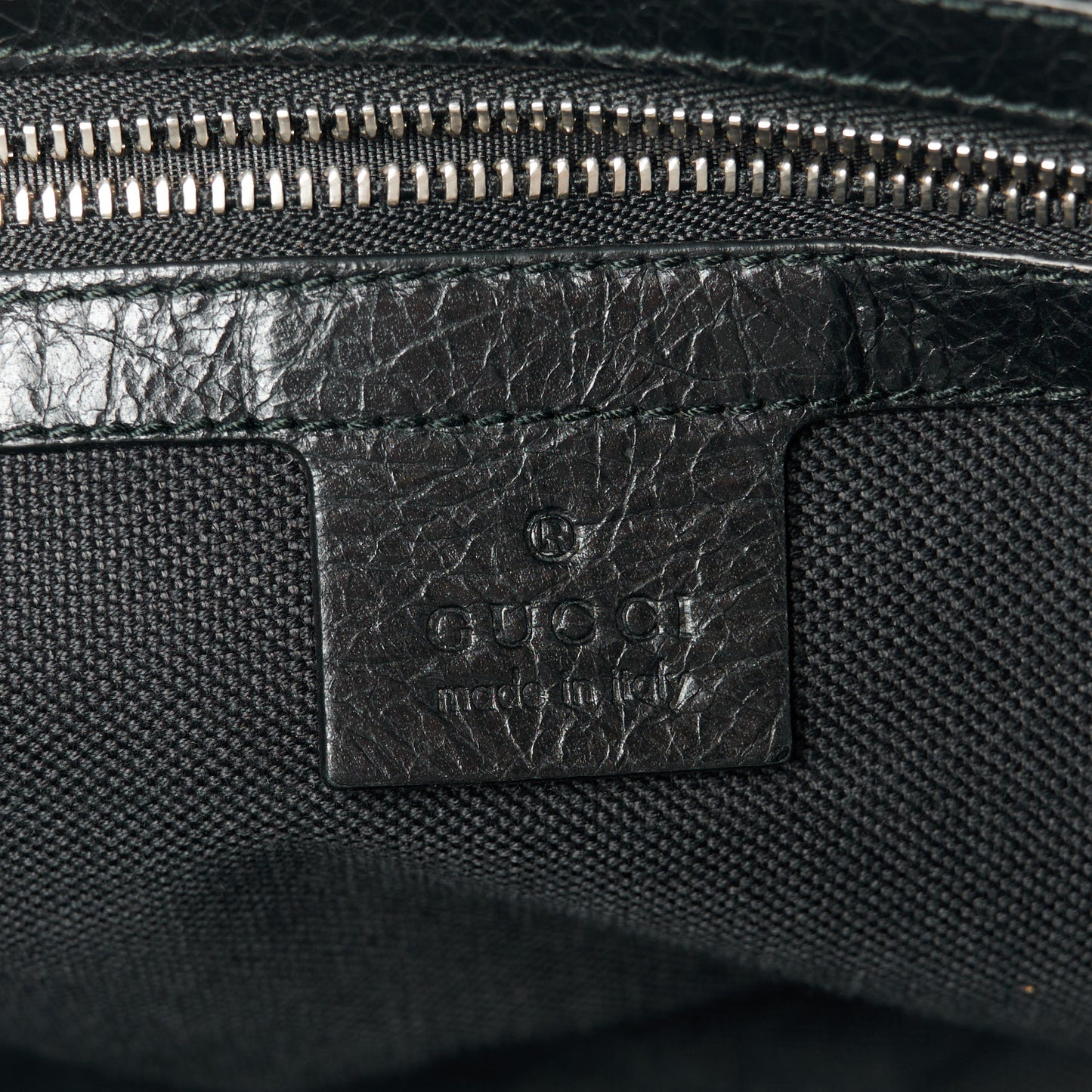 Fluffy Calfskin Morpheus Zip Pouch Black