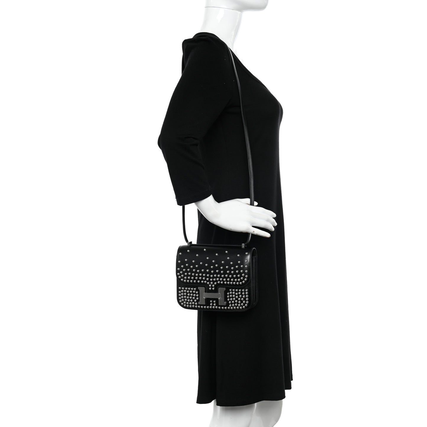 Box Studded Clouté Constance 18 Black