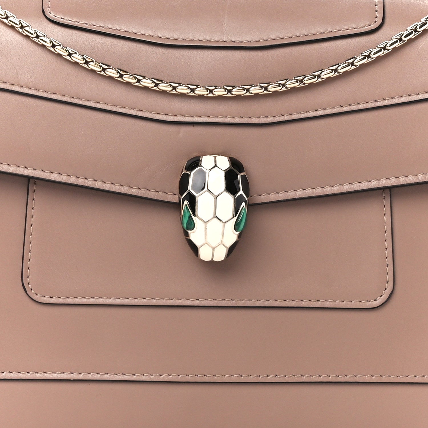 Bulgari Calfskin Serpenti Forever Crossbody Bag Beige 11 of 13