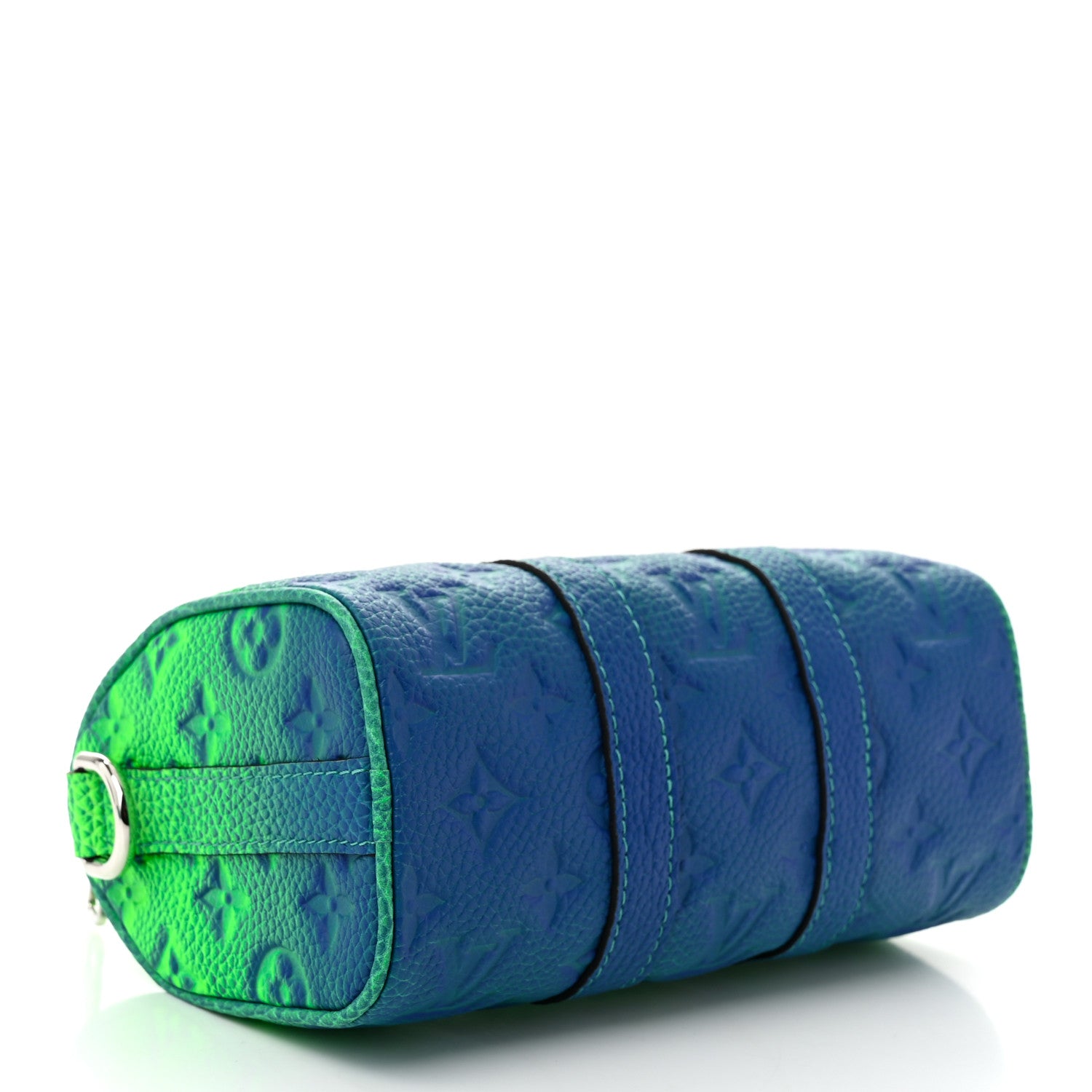Louis Vuitton Taurillon Illusion Keepall XS Bleu Vert 4 of 10