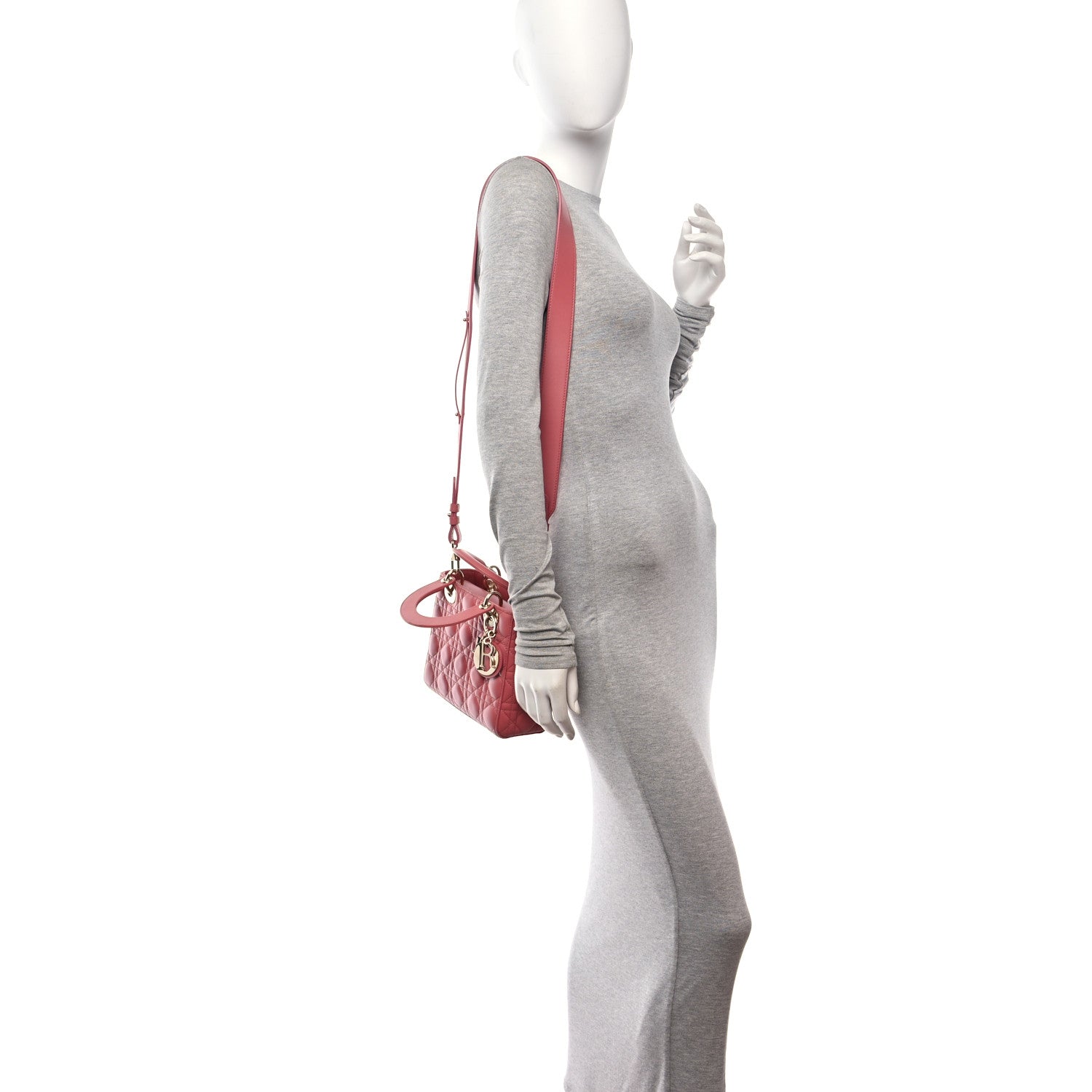 Christian Dior Lambskin Cannage Small My ABCDior Lady Dior Pink Honey 2 of 11