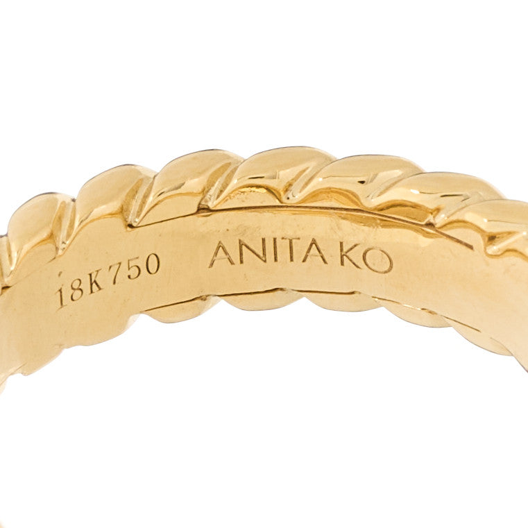 18K Yellow Gold Braided Band Ring 52 6