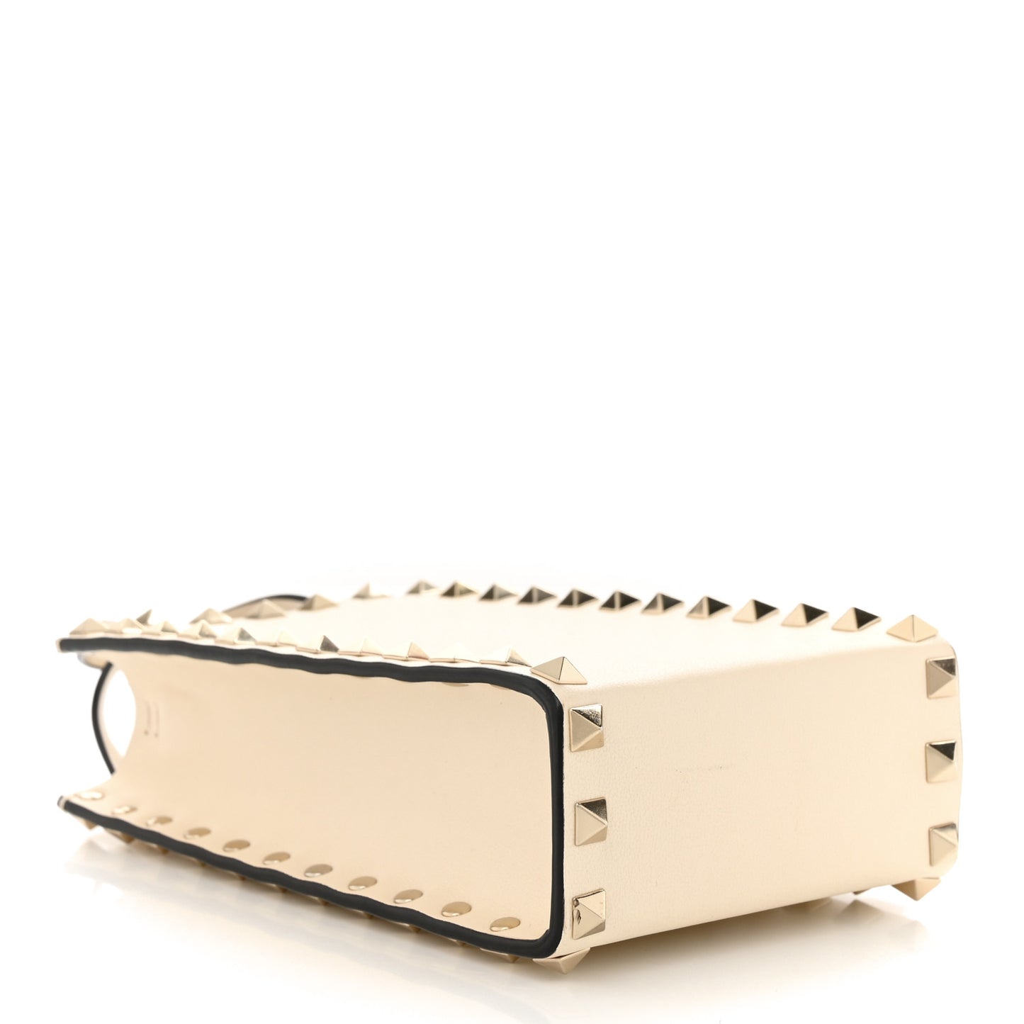 Calfskin Rockstud Phone Holder Ivory