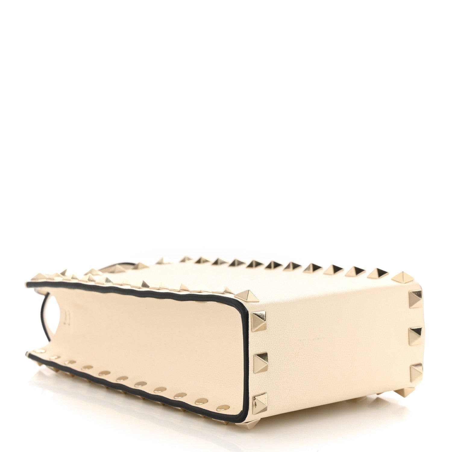 Valentino Garavani Calfskin Rockstud Phone Holder Ivory 4 of 11