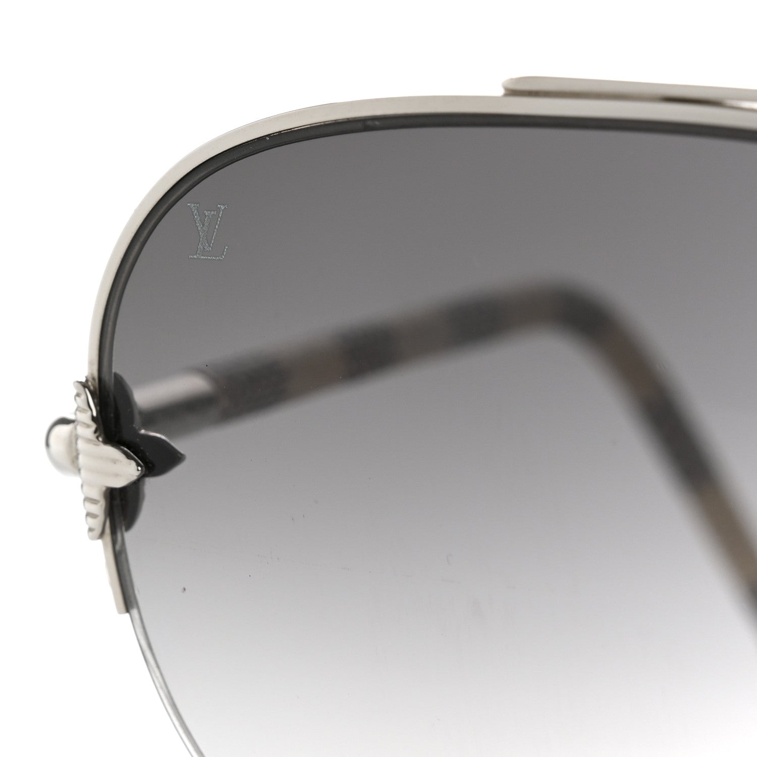 Louis Vuitton Damier Azur Petite Viola Pilote Aviator Sunglasses Z0570U 7 of 8