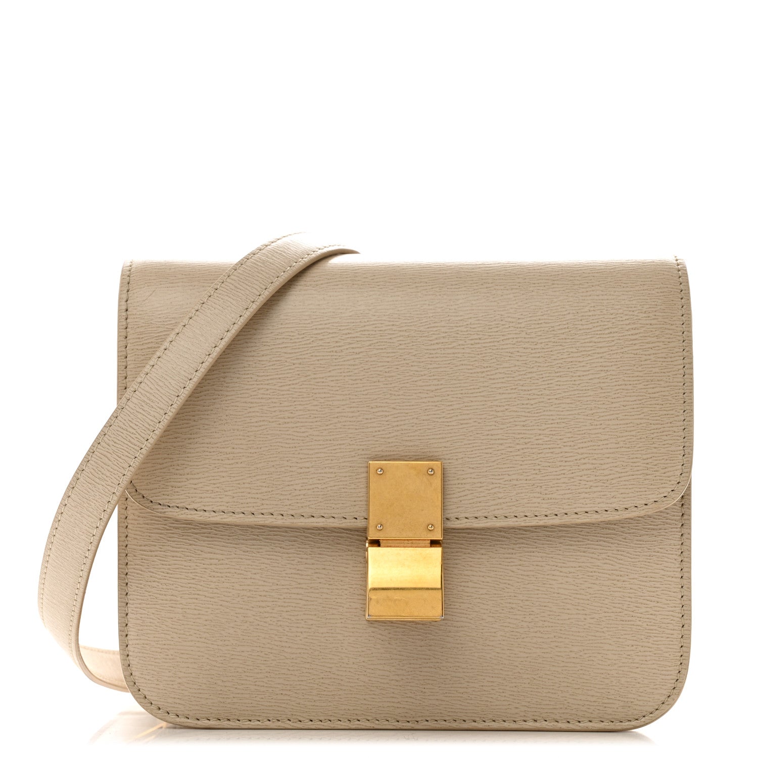 Celine Liege Calfskin Small Classic Box Flap Bag Linen 1713188