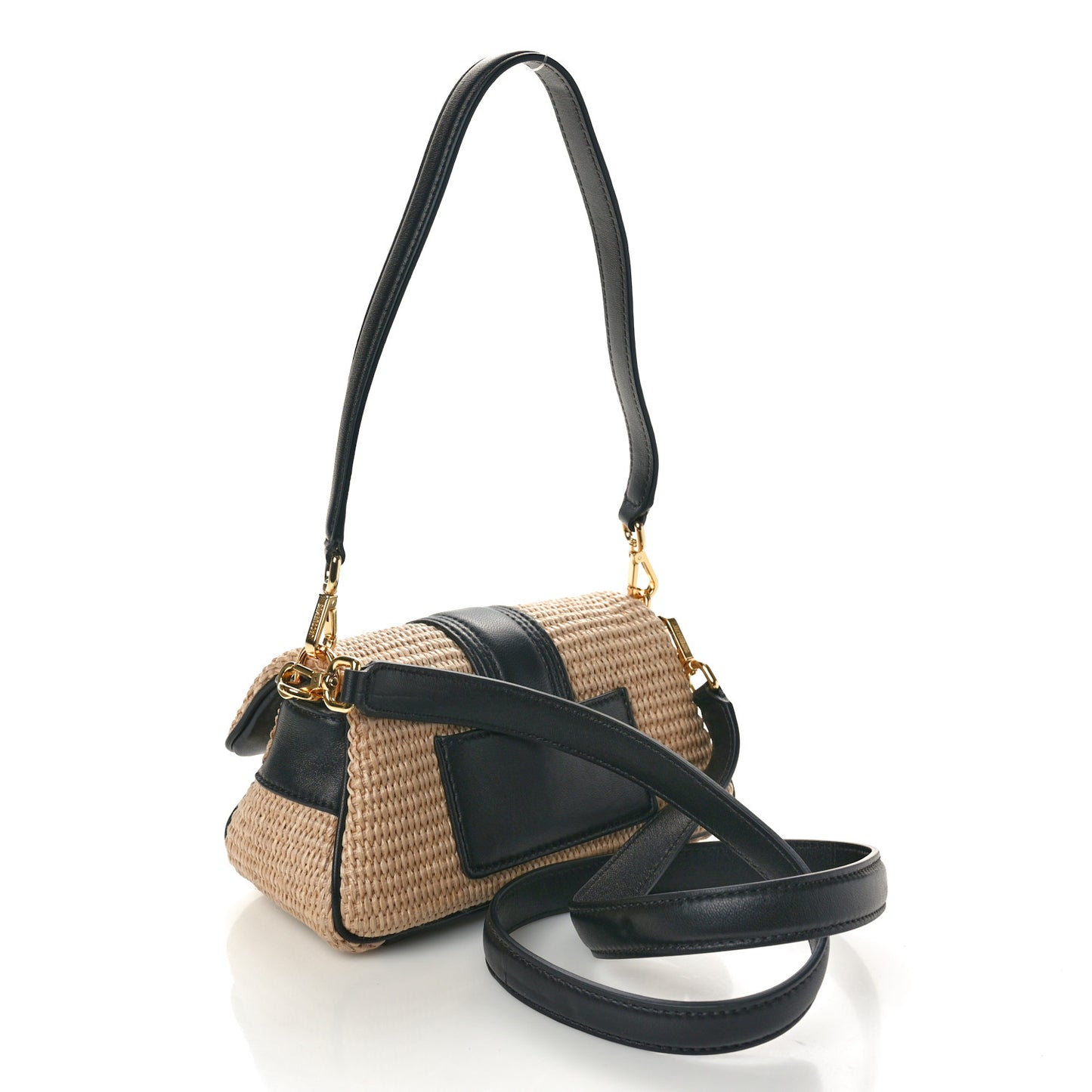 Raffia Effect Le Petit Bambimou Black