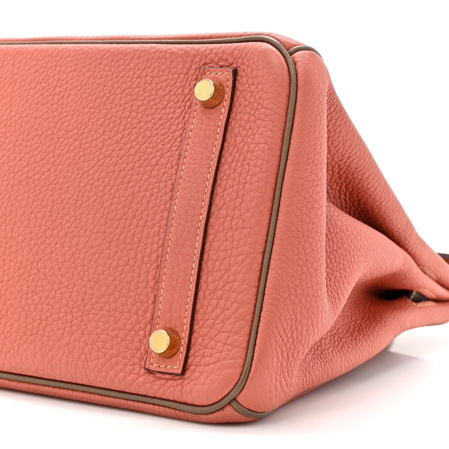 Togo Bi-Color Horseshoe Birkin 30 Rose Tea Etoupe