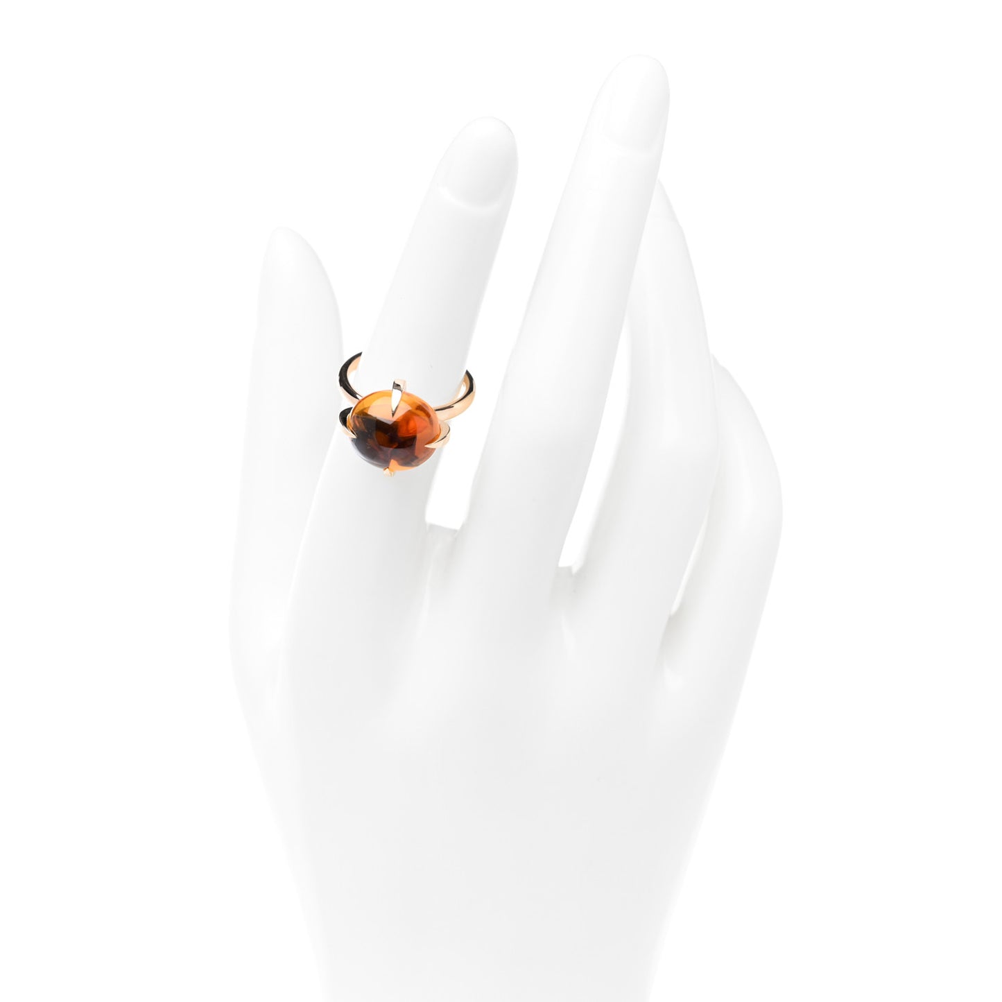 18K Yellow Gold Veleno Citrine Ring 50 5.5
