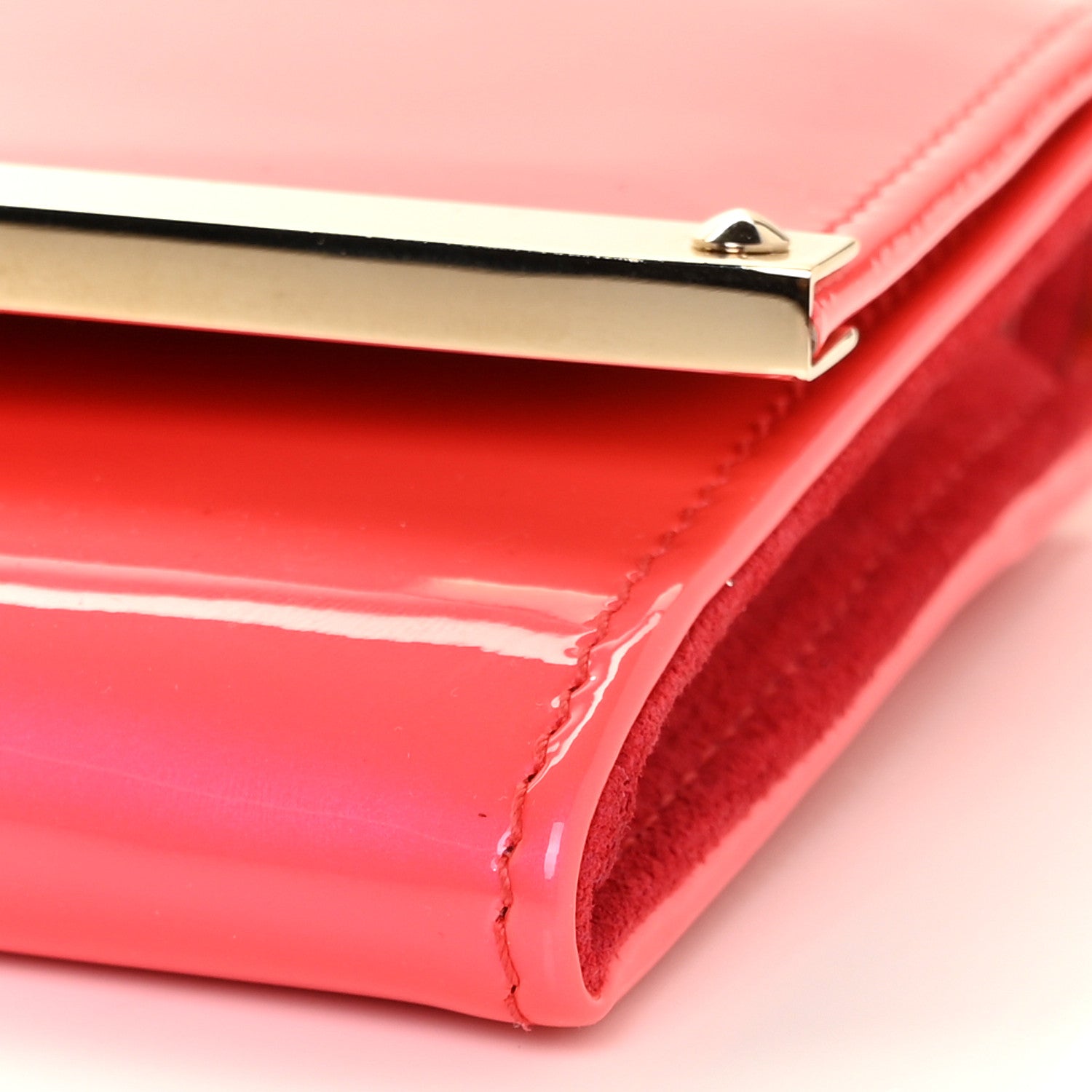 Jimmy Choo Patent Milla Wallet on Chain Geranium 7 of 8