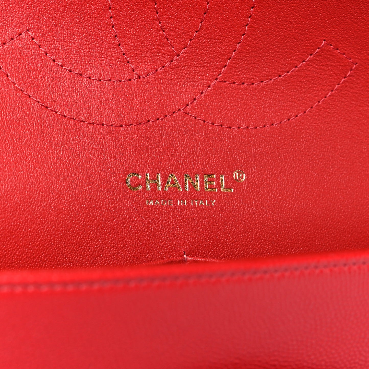 Caviar Quilted Jumbo Double Flap Red
